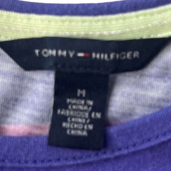 Tommy Hilfiger Maxi Dress Womens Medium Cream Purple Pink Stripes - Picture 5 of 7